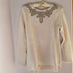 Anthroologie sweater with soutache embellishment
